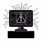 Computer Screen with alert