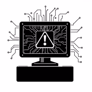 Computer Screen with alert